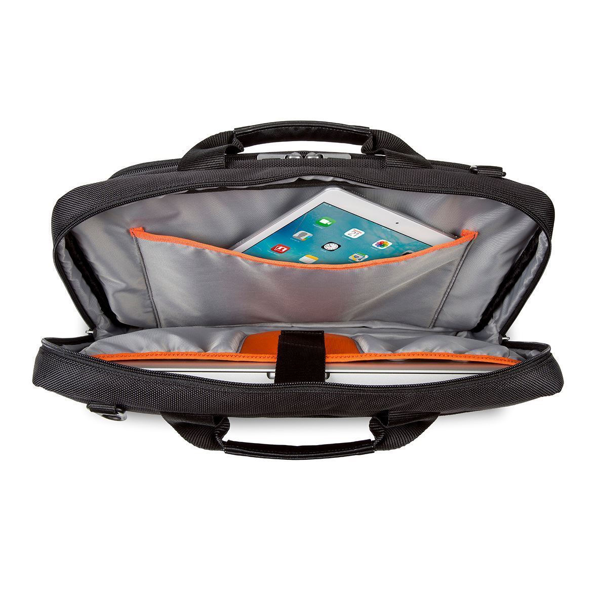 CitySmart 14,15,15.6" Slimline Topload Laptop Case - Black/Grey - Image 6