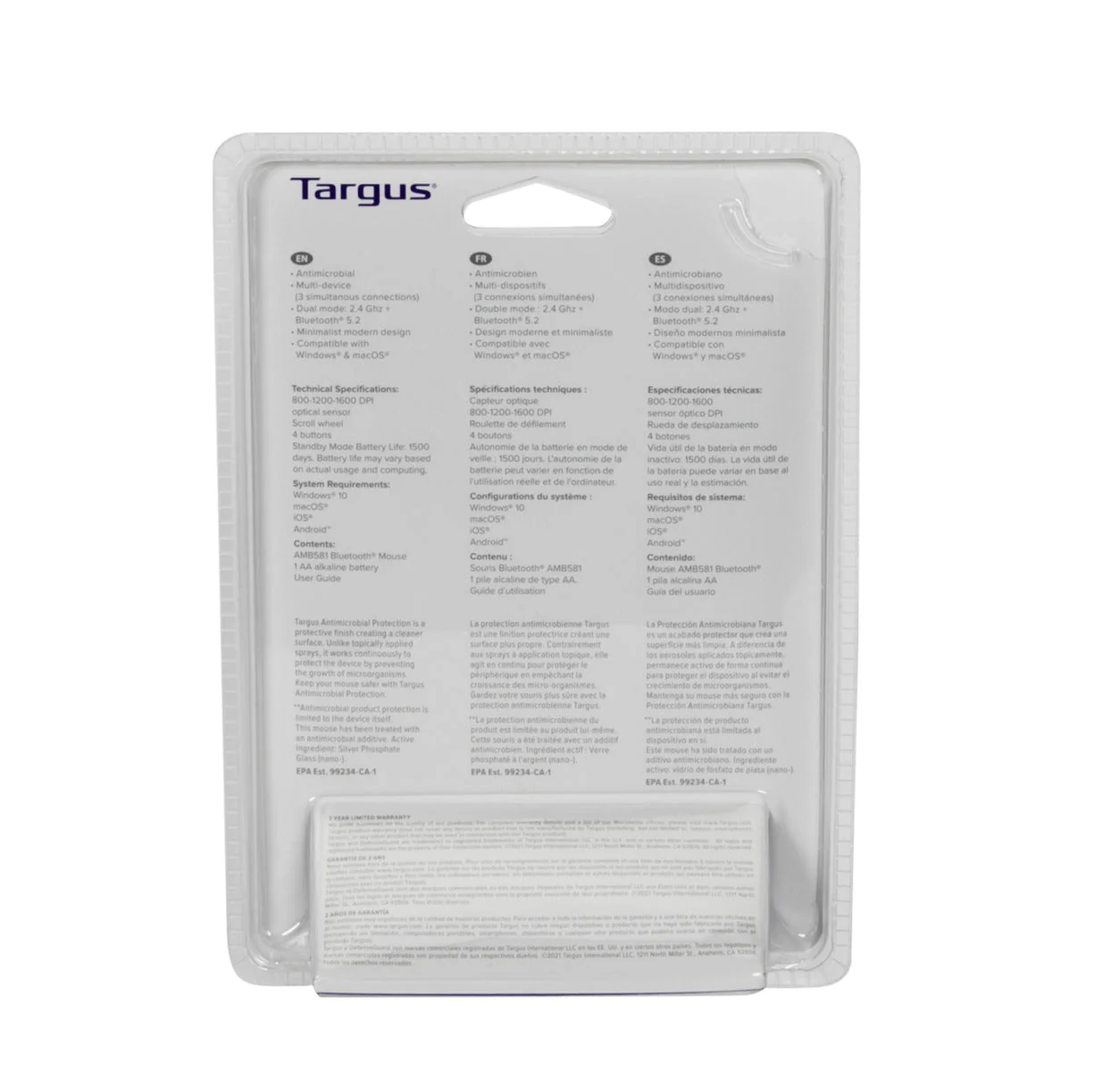 Compact Multi-Device Antimicrobial Wireless Mouse - Image 9