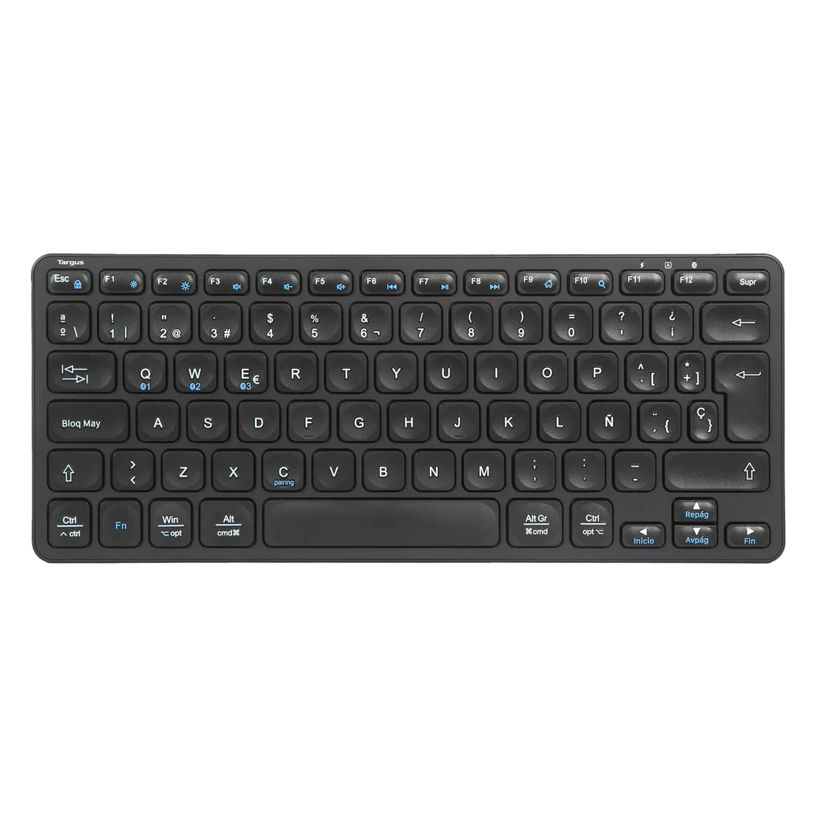 Compact Multi-Device Bluetooth® Antimicrobial Keyboard (ES) - Image 2