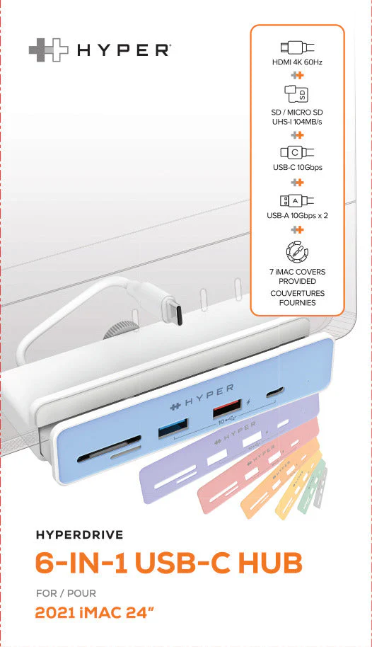 HyperDrive 6-in-1 USB-C Hub for iMac 24" - Image 9