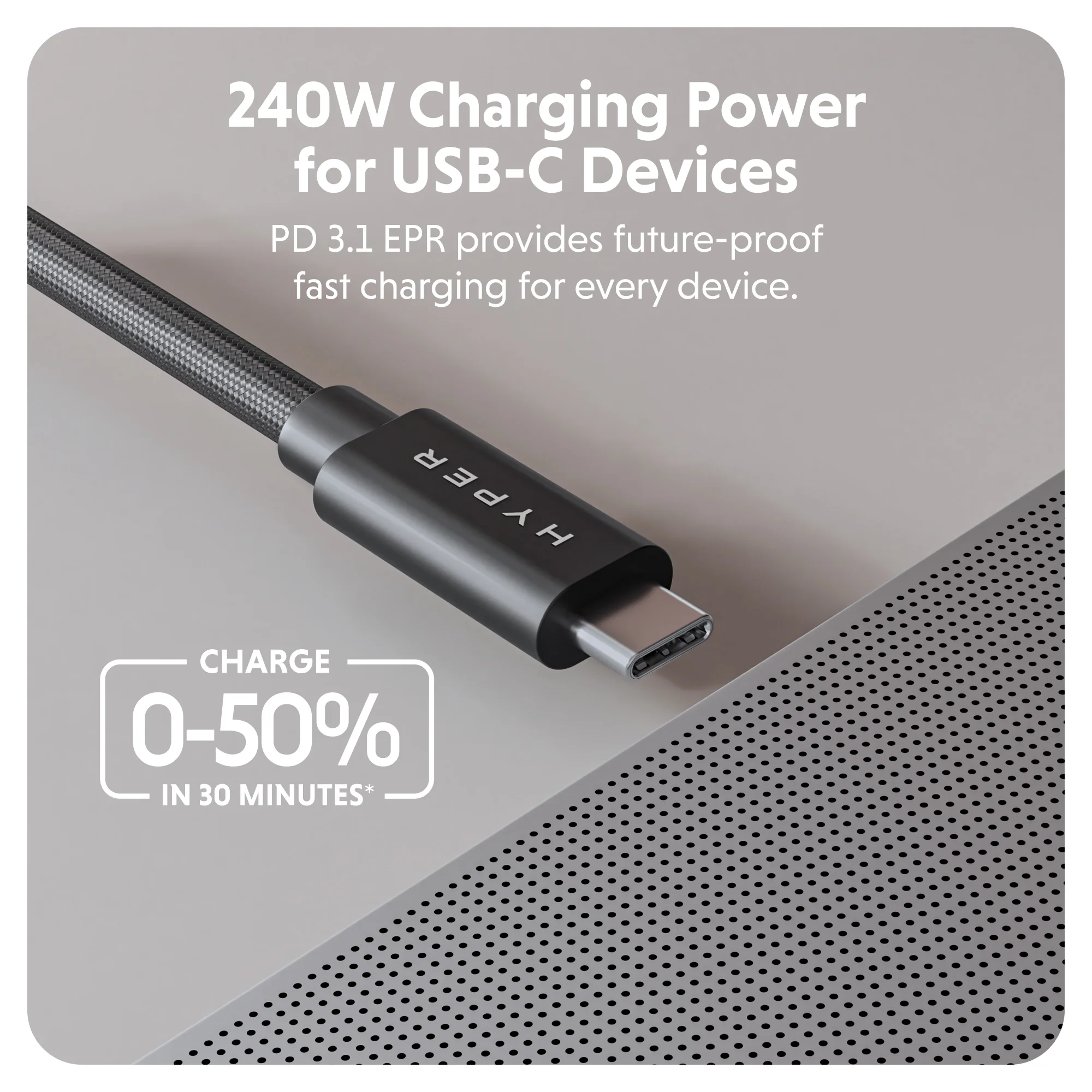 HyperDrive Next USB4 Type-C Performance Cable (1.2m/4ft) - Black - Image 6
