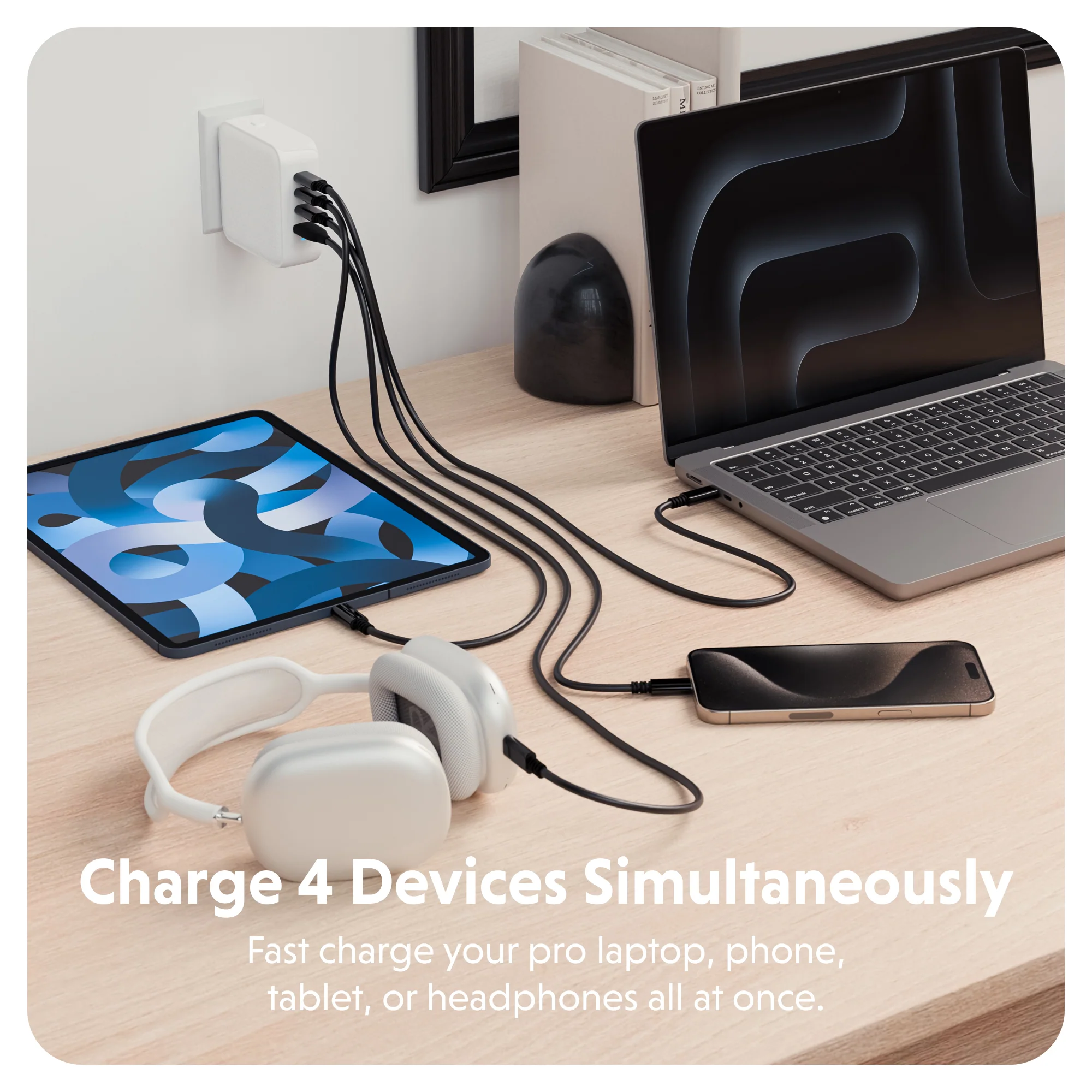 HyperJuice® 100W USB-C GaN Safety Tested Travel Charger - White - Image 4