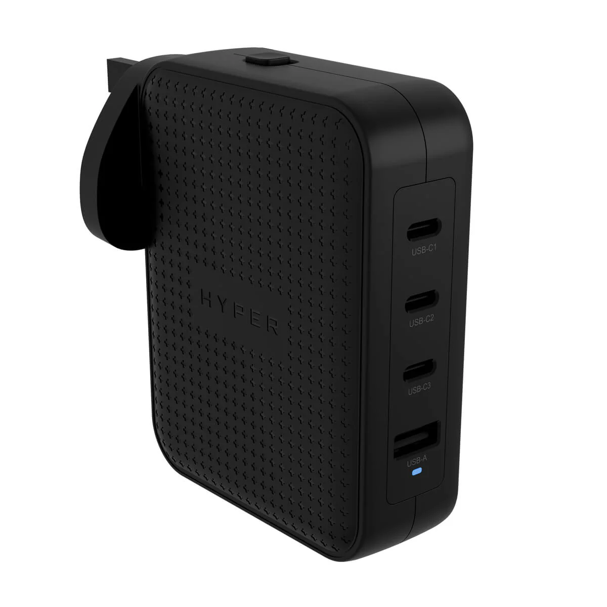 HyperJuice® 145W USB-C GaN Safety Tested Travel Charger with 4 Ports - Black