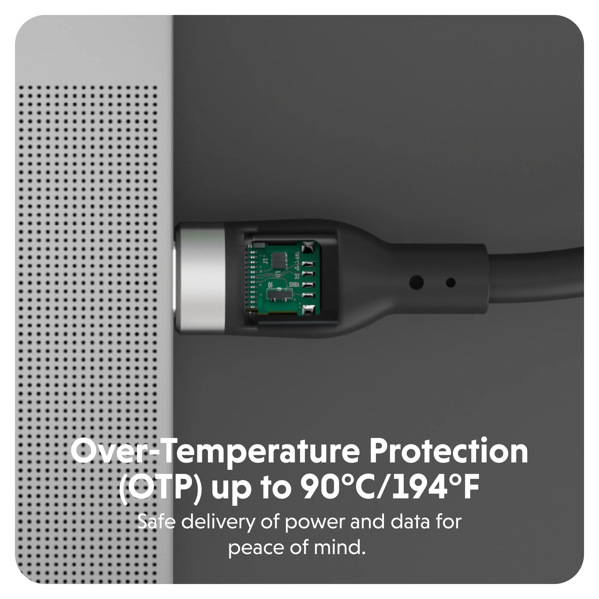 HyperJuice 240W Silicone USB-C to USB-C Cable (6ft/2m) - Black - Image 4