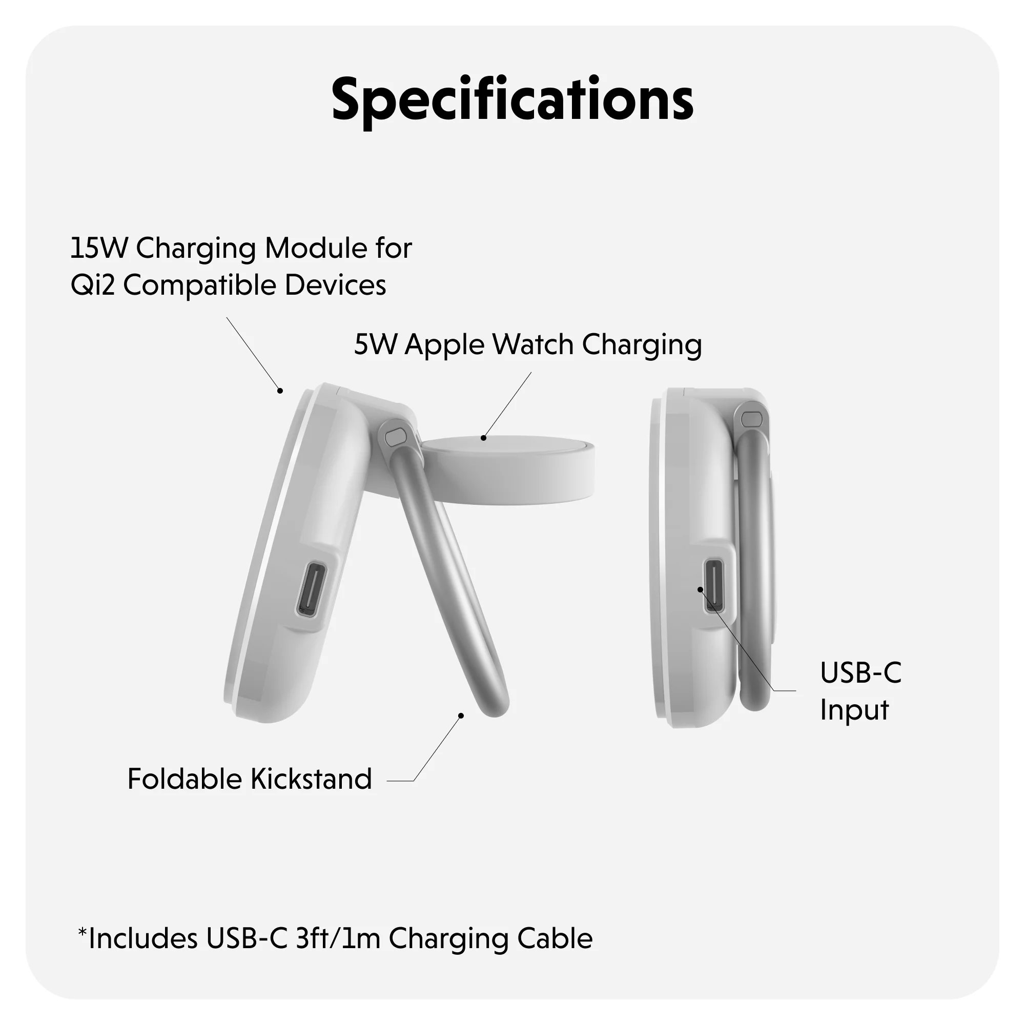 HyperJuice Qi2 2-in-1 Magnetic Charging Stand - Image 2