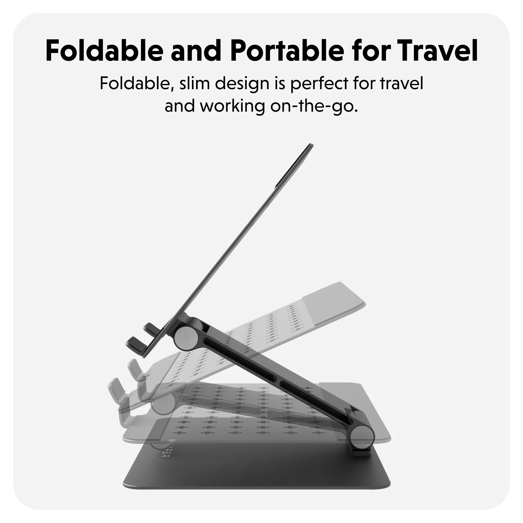 HyperSpace™ Ergonomic Adjustable Laptop Stand - Space Grey - Image 5