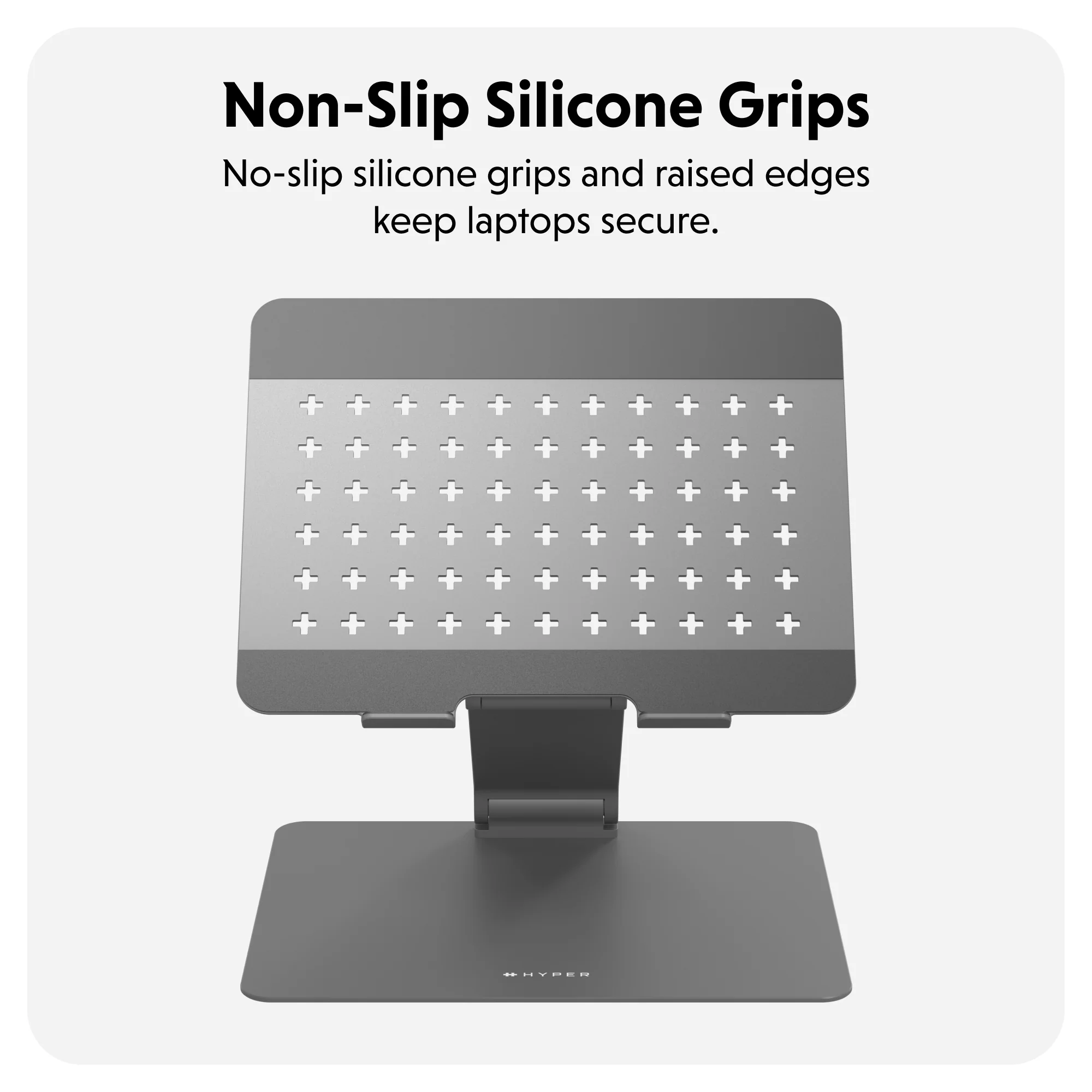HyperSpace™ Ergonomic Adjustable Laptop Stand - Space Grey - Image 6