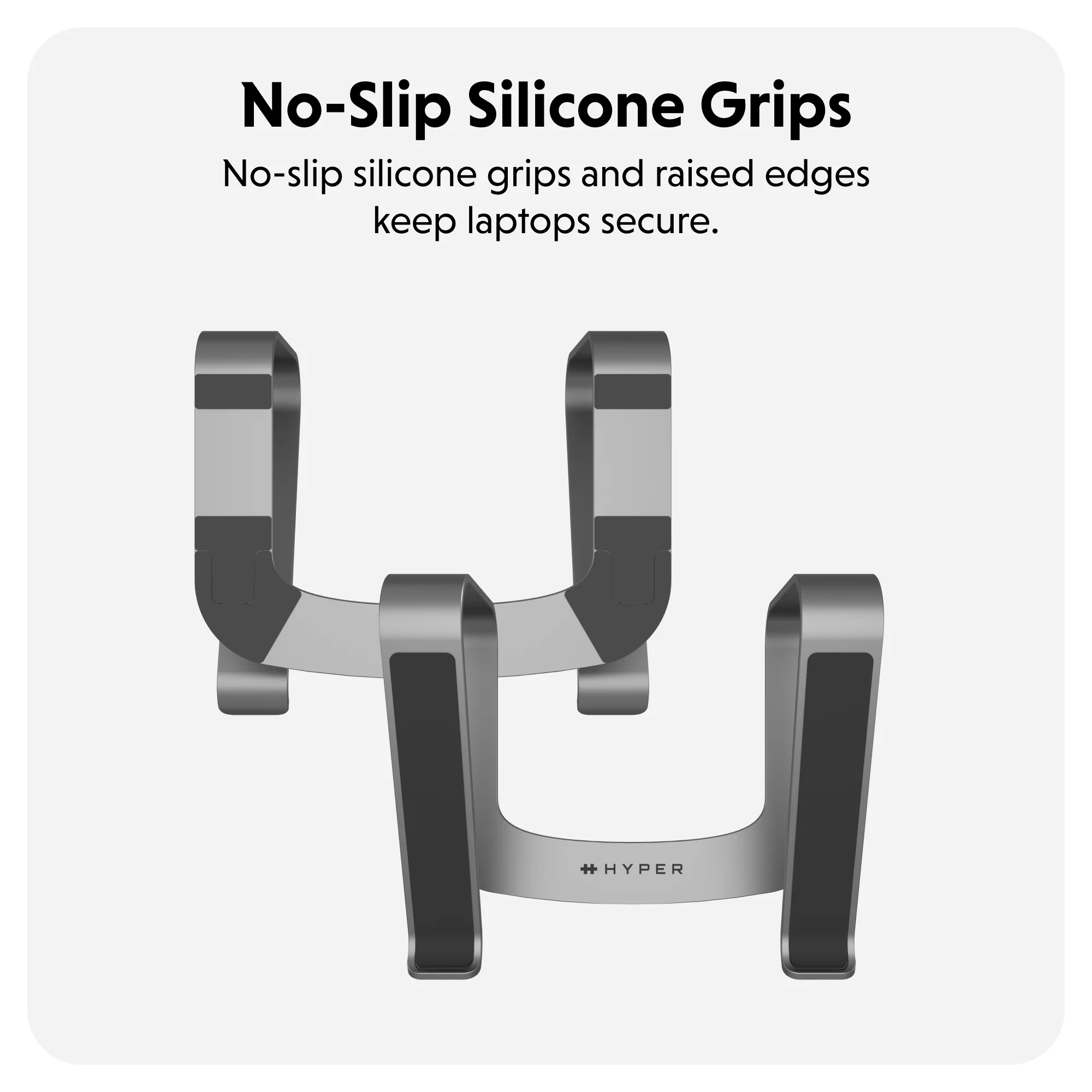 HyperSpace® Ergonomic Laptop Stand - Space Grey - Image 4