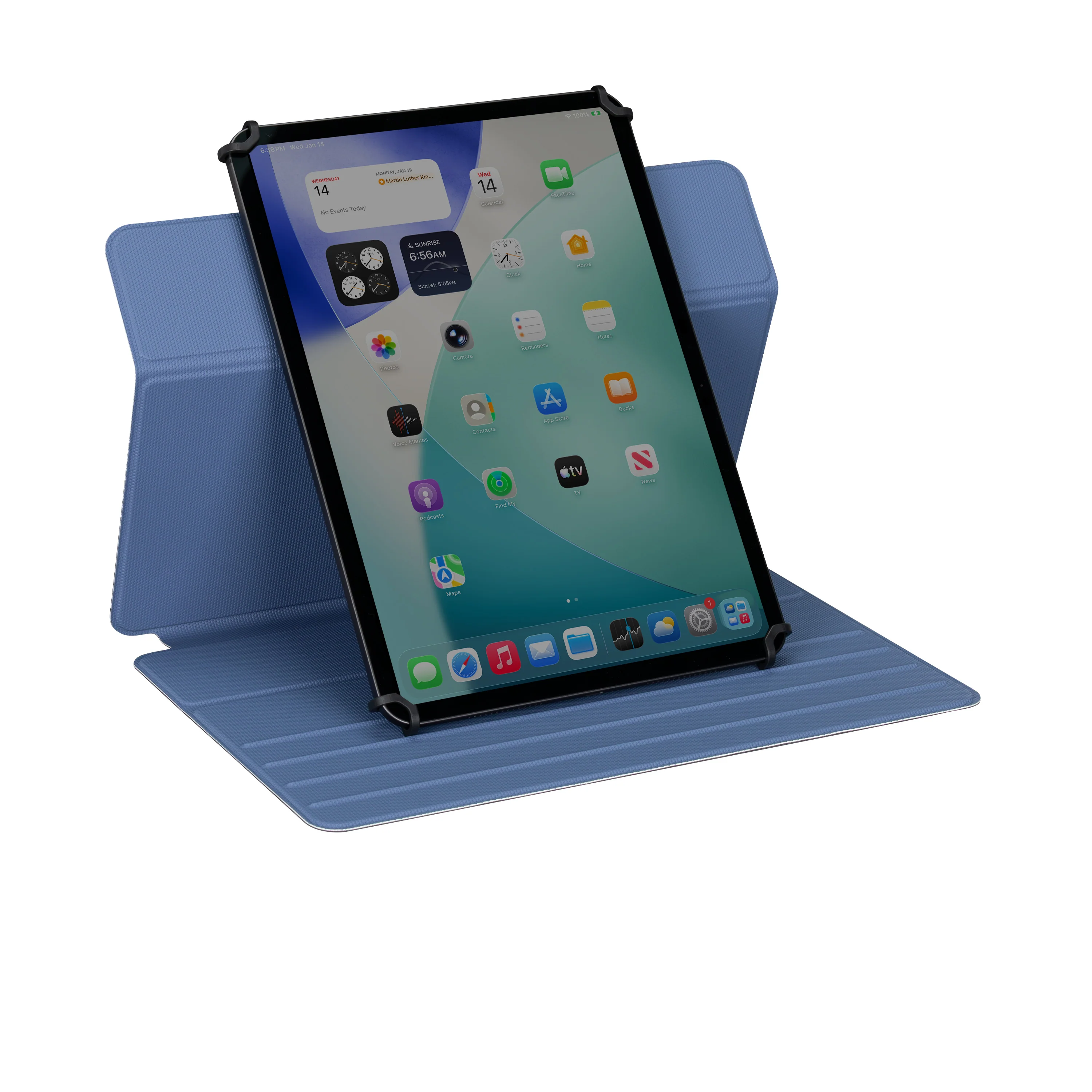Safe Fit™ Universal 9.5-11.5” Rotating Tablet Case - Blue - Image 3