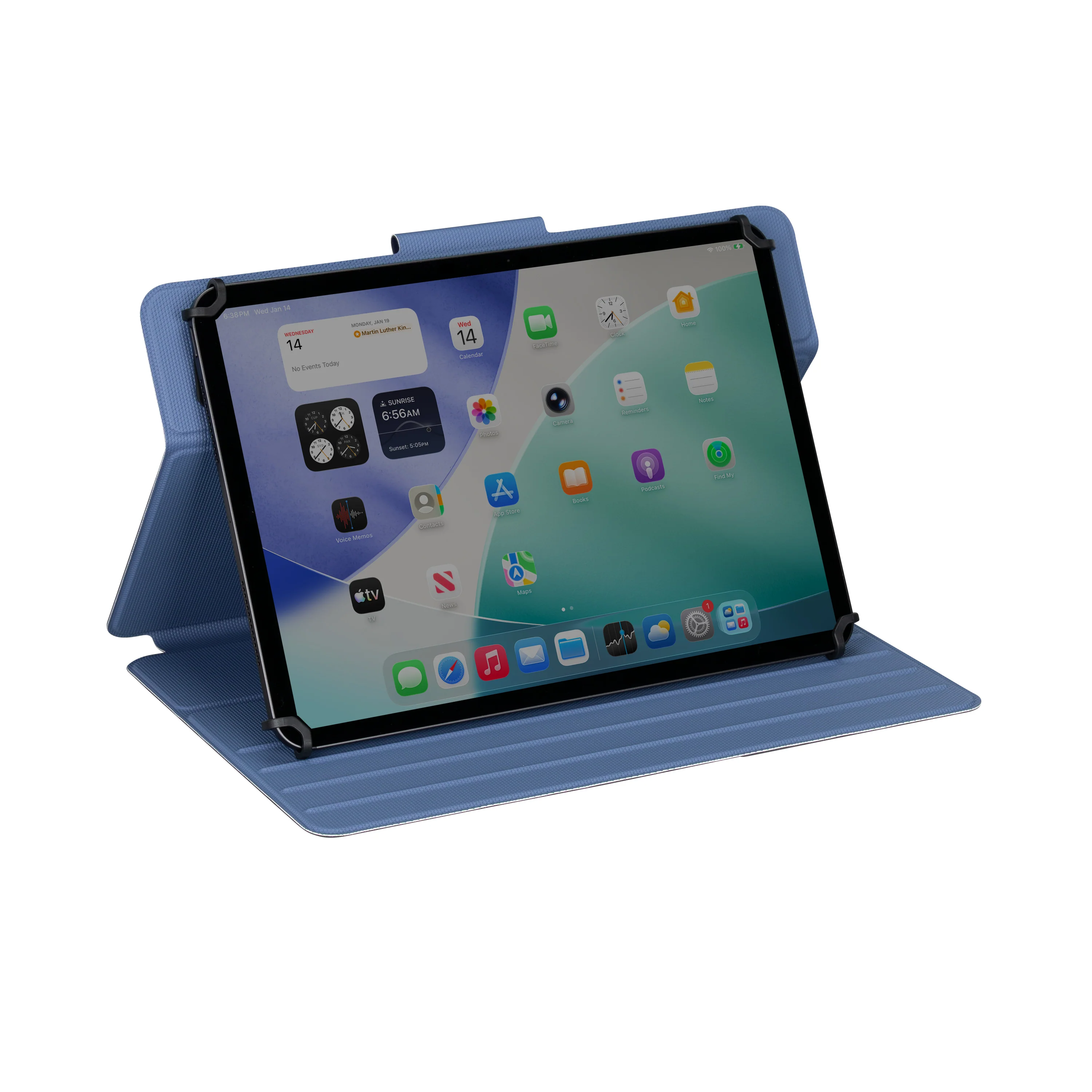 Safe Fit™ Universal 9.5-11.5” Rotating Tablet Case - Blue - Image 4