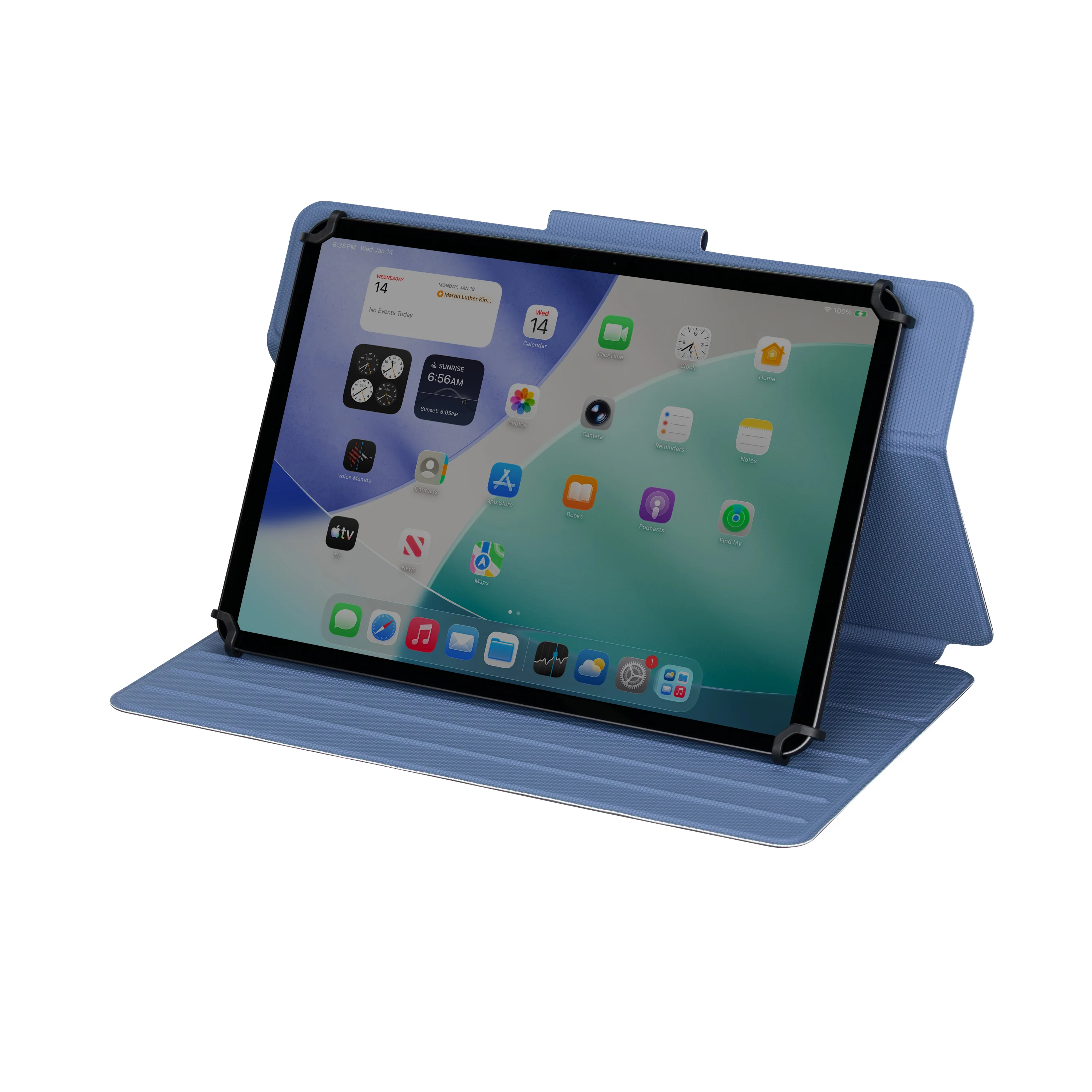 Safe Fit™ Universal 9.5-11.5” Rotating Tablet Case - Blue - Image 8
