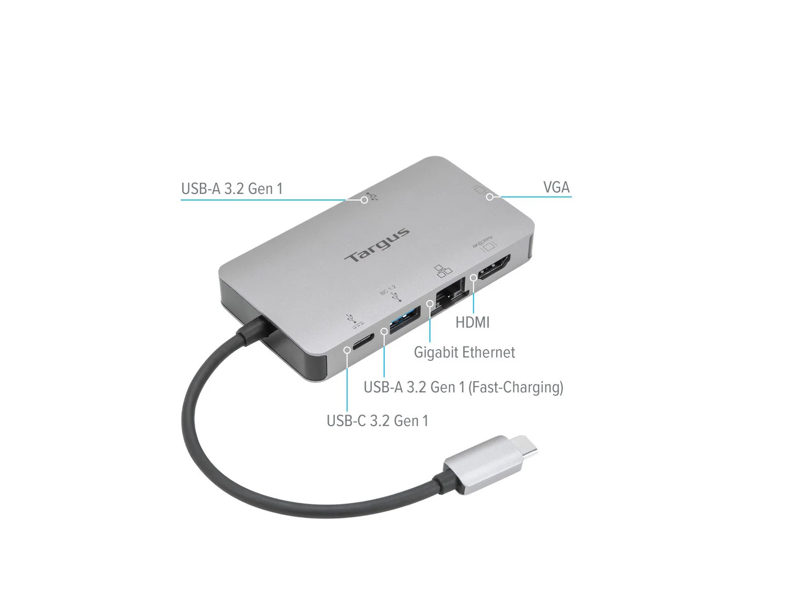 USB-C DP Alt Mode Single Video 4K HDMI/VGA Docking Station with 100W PD Pass-Thru - Image 8